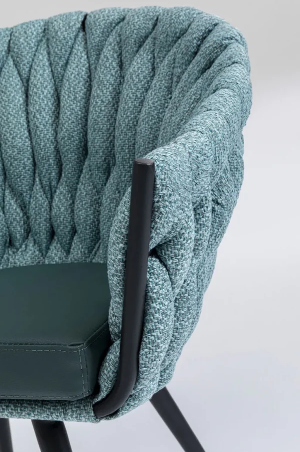 Tuolit>KARE Design Knot Tuoli Käsinojilla, Sinivihreä