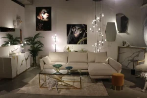 Sohvapöydät>KARE Design Laser Sohvapöytä Kulta, Kirkas Lasi 120x60cm