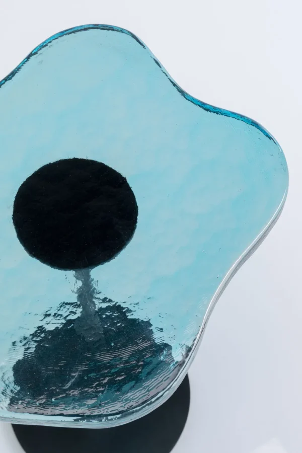 Sohvapöydät>KARE Design Lava Sivupöytä, Valettu Lasi, Metalli, Sininen Ø30cm