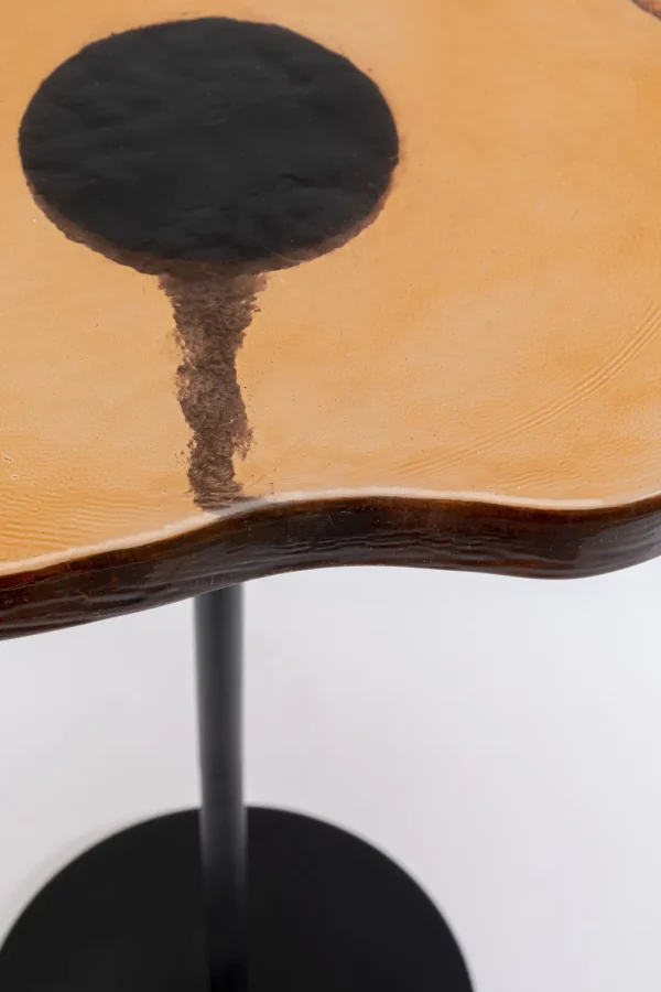 Sohvapöydät>KARE Design Lava Sivupöytä, Valettu Lasi, Oranssi Ø30cm