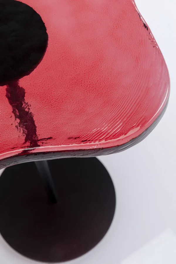 Sohvapöydät>KARE Design Lava Sivupöytä, Valettu Lasi, Punainen Ø30cm