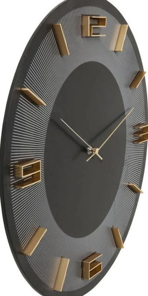 Kellot>KARE Design Leonardo Seinäkello Musta/kulta Ø49cm