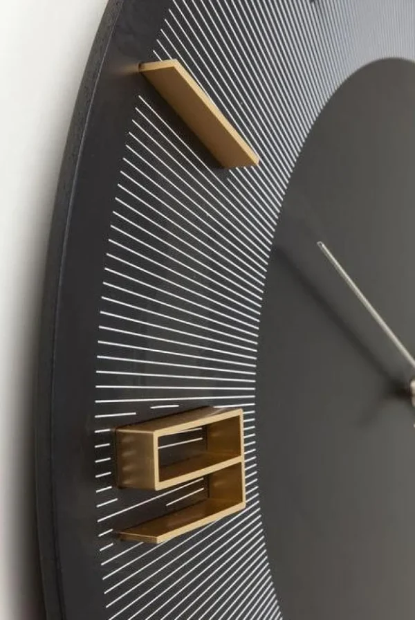 Kellot>KARE Design Leonardo Seinäkello Musta/kulta Ø49cm