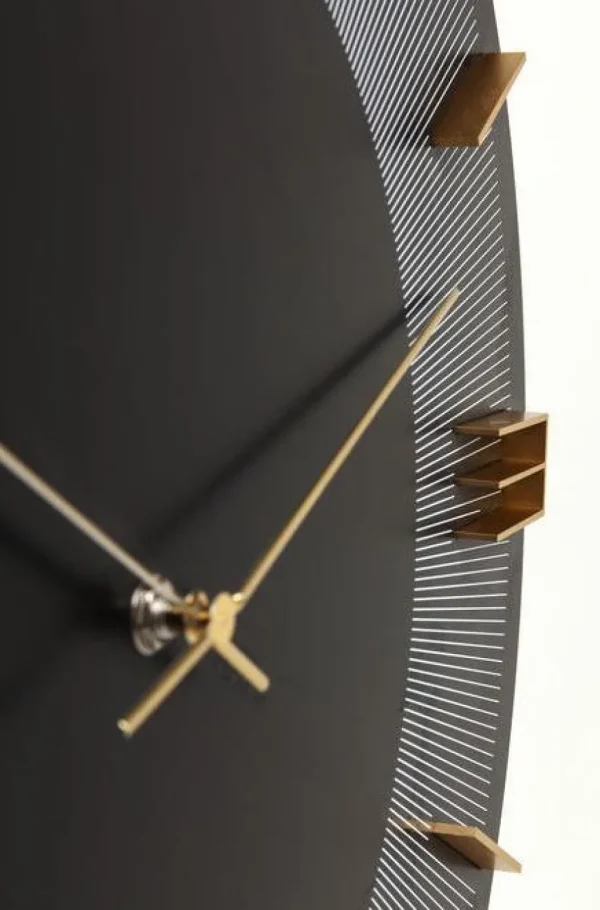 Kellot>KARE Design Leonardo Seinäkello Musta/kulta Ø49cm