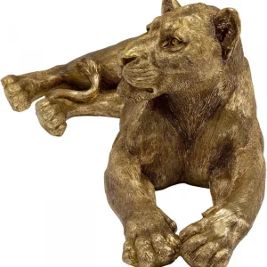 Jalalliset Koriste-Esineet>KARE Design Lion Gold Koriste-esine, Kulta 113cm