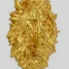 Seinäkoristeet>KARE Design Lion Head Leijona Seinäkoriste, Kulta Gold 90x100cm
