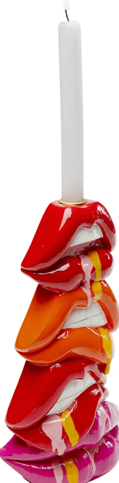 Lyhdyt | Kynttilänjalat>KARE Design Lips Huulet Kynttilänjalka 30cm