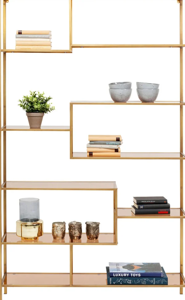 Olohuone | Hyllyt>KARE Design Loft Hylly Kulta 115x195cm