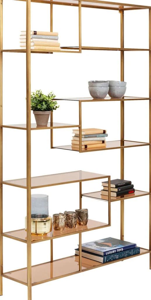 Olohuone | Hyllyt>KARE Design Loft Hylly Kulta 115x195cm