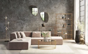 Olohuone | Hyllyt>KARE Design Loft Hylly Kulta 115x195cm