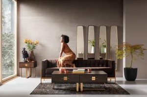 Sohvat>KARE Design Loft Sohva 3-istuttava, Ruskea