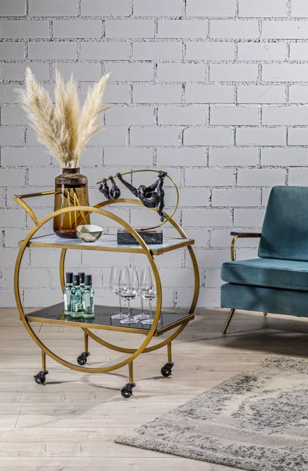 Baarit>KARE Design Loft Tarjoiluvaunu, Messinki