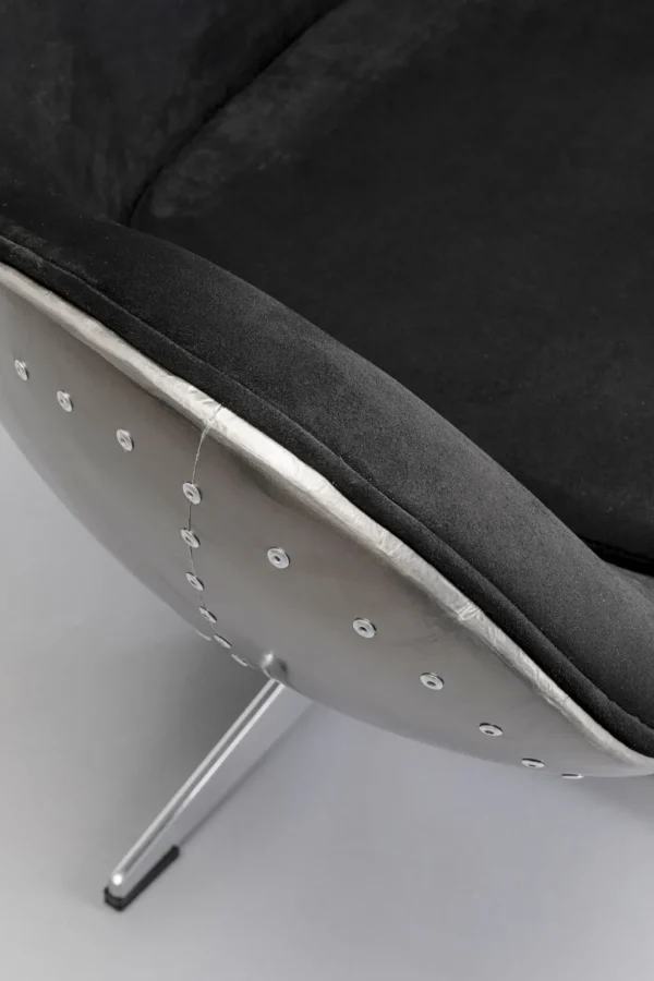 Nojatuolit>KARE Design Lounge Black Graphit Kääntyvä Nojatuoli