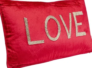 Sisustustyynyt | Olohuone>KARE Design Love Helmikirjailtu Tyyny Punainen 35x60 Cm
