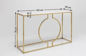 Konsolipöydät Ja Sivupöydät>KARE Design Miami Loft Konsolipöytä, Kulta 120cm