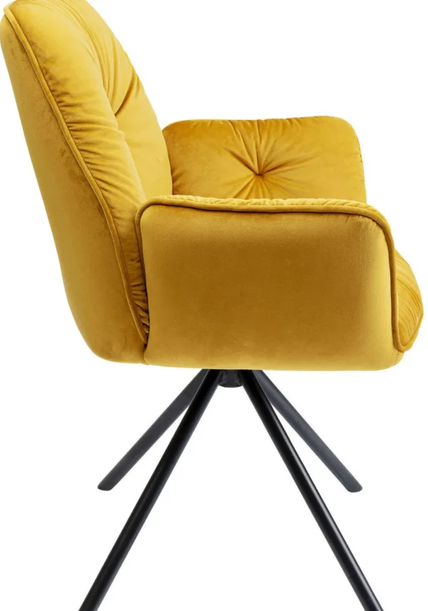Tuolit>KARE Design Mila Tuoli Käsinojilla, Keltainen