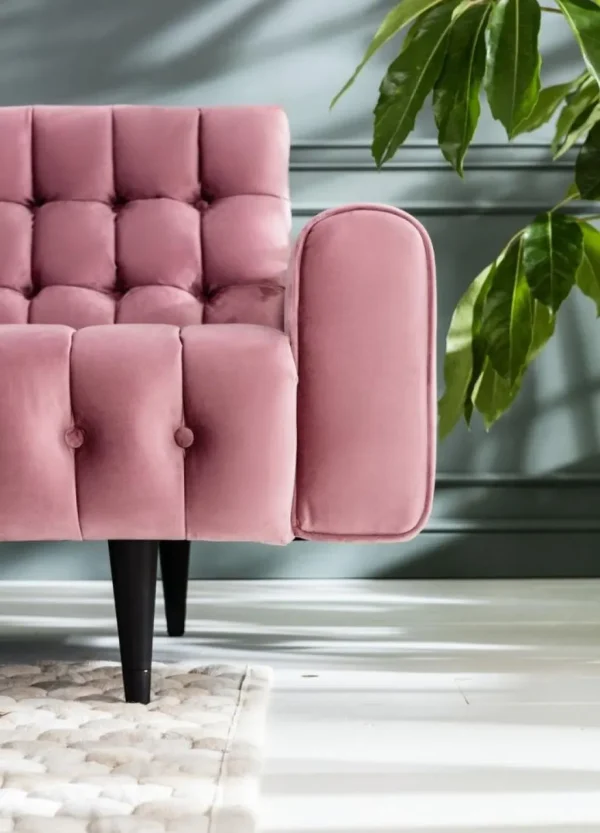 Sohvat>KARE Design Milchbar Sohva 3-istuttava, Samettia, Mauve