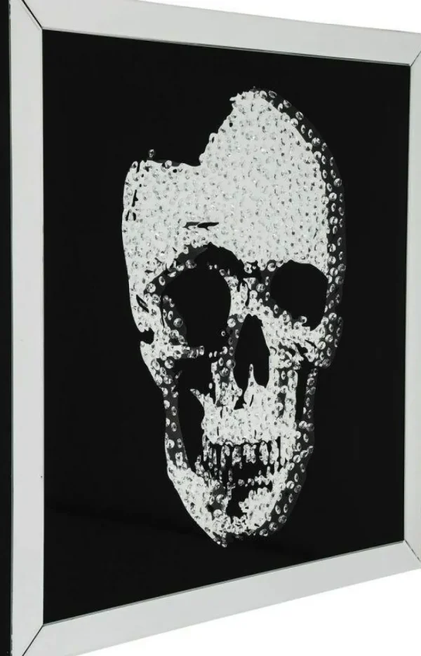 Taulut>KARE Design Mirror Skull Pääkallo Kehystetty Taulu 100x100cm