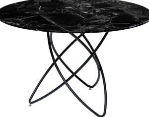 Pöydät>KARE Design Molekular Pöytä Marmorilasi/musta Ø120cm
