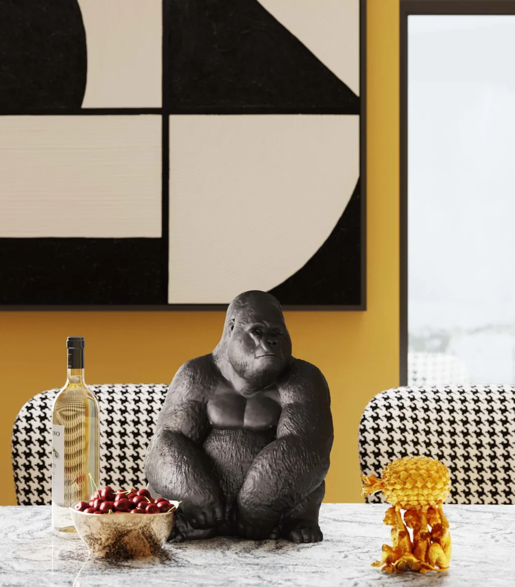 monkey_gorilla_side_medium_koristeesine_figuuri_musta_6.webp Koriste-Esineet>KARE Design Monkey Gorilla Side Medium Koriste-esine, Figuuri, Musta