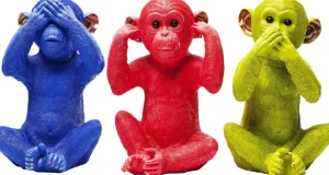Säästölippaat>KARE Design Monkey Mizaru Apina Säästölipas, Sininen