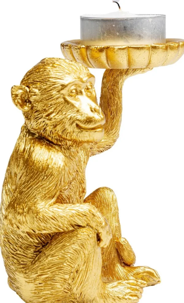 Koriste-Esineet | Lyhdyt>KARE Design Monkey Tealight Holder Apina Tuikku Kynttilänjalka 11cm