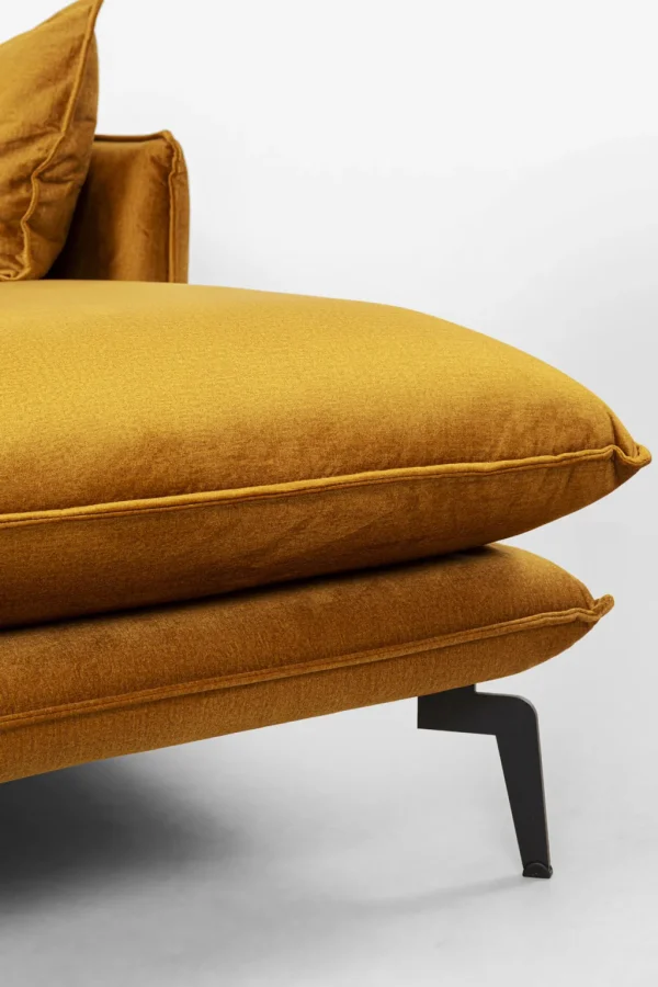 Olohuone | Kulmasohvat>KARE Design Monza Kulmasohva - Samettia, Curry, Oikea 296cm