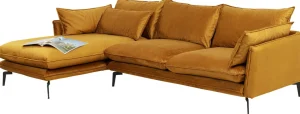 Kulmasohvat>KARE Design Monza Kulmasohva - Samettia, Curry, Vasen 296cm