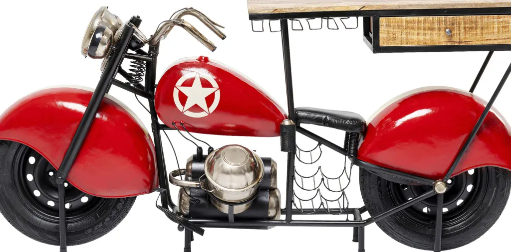 motorbike_moottoripyr_baari_punainen_1.webp Baarit>KARE Design Motorbike, Moottoripyörä Baari, Punainen