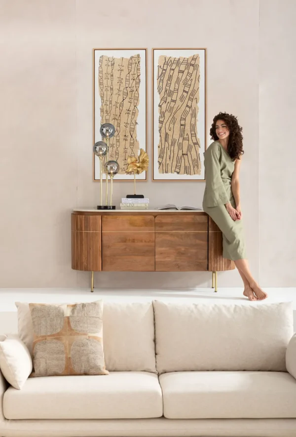 Taulut>KARE Design Native Spirals Kehystetty Taulu 50x150cm