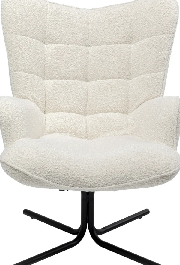 Nojatuolit>KARE Design Oscar Boucle Kääntyvä Nojatuoli, Kermanvärinen
