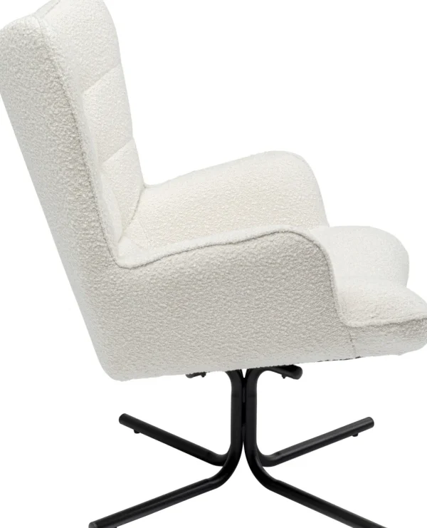 Nojatuolit>KARE Design Oscar Boucle Kääntyvä Nojatuoli, Kermanvärinen