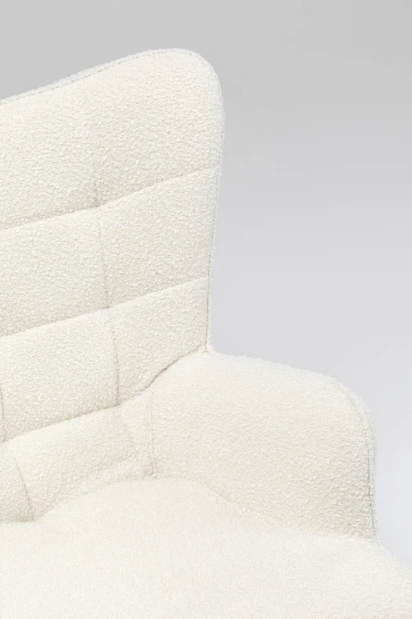 Nojatuolit>KARE Design Oscar Boucle Kääntyvä Nojatuoli, Kermanvärinen