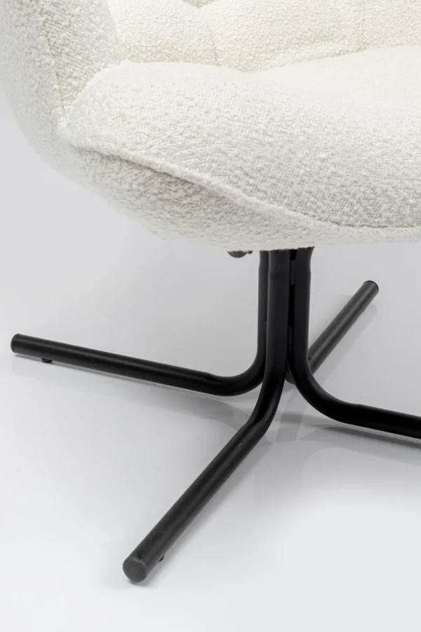 Nojatuolit>KARE Design Oscar Boucle Kääntyvä Nojatuoli, Kermanvärinen