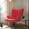 Nojatuolit>KARE Design Oscar Kääntyvä Nojatuoli - Samettia, Punainen