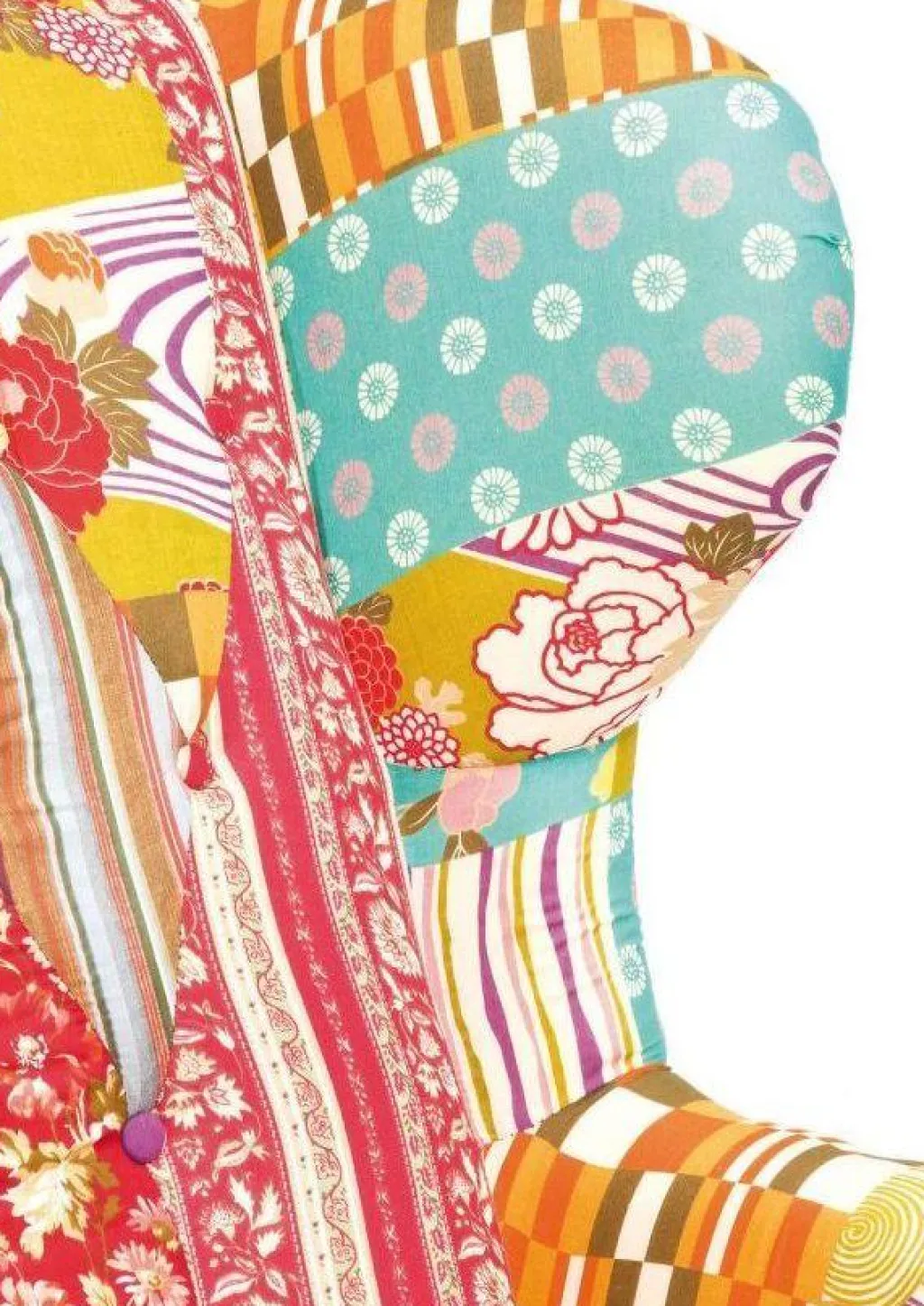 patchwork_nojatuoli_punainen_4.webp Nojatuolit>KARE Design Patchwork Nojatuoli, Punainen