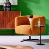Nojatuolit>KARE Design Peony Fuzzy 360 Kääntyvä Nojatuoli, Teddykarva, Ruskea