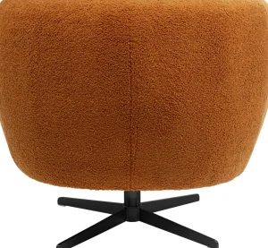 Nojatuolit>KARE Design Peony Fuzzy 360 Kääntyvä Nojatuoli, Teddykarva, Ruskea