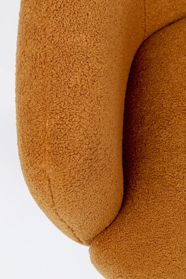 Nojatuolit>KARE Design Peony Fuzzy 360 Kääntyvä Nojatuoli, Teddykarva, Ruskea