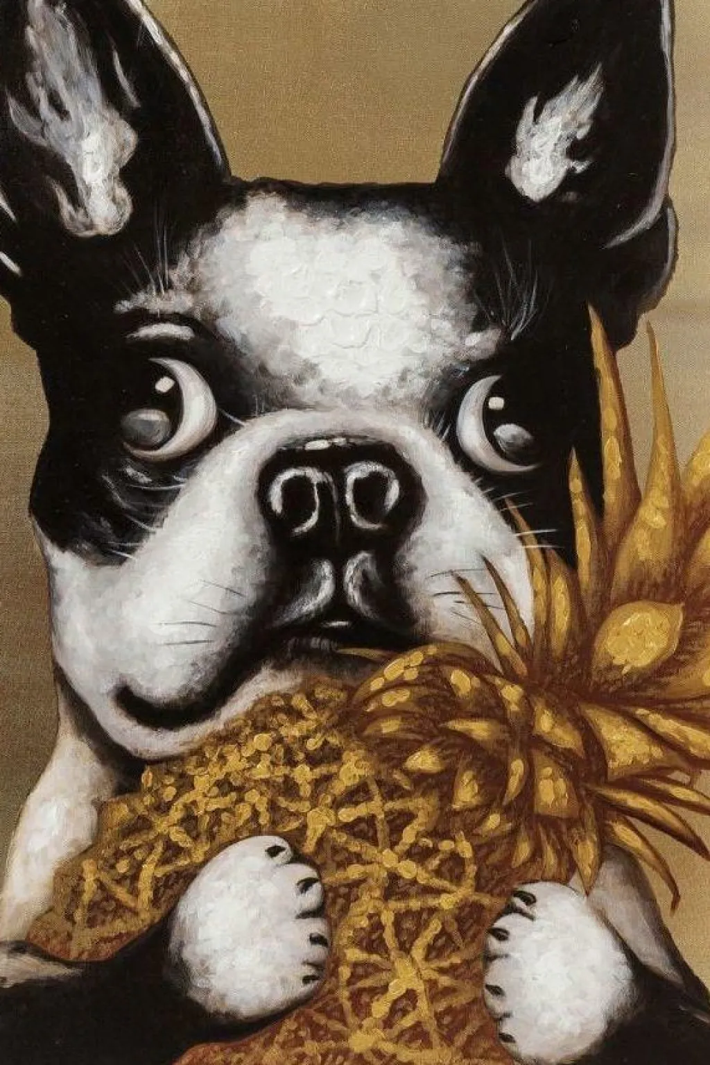 picture_touched_dog_with_pineapple_koira_taulu_kulta_xcm_2.webp Taulut | Olohuone>KARE Design Picture Touched Dog With Pineapple Koira Taulu, Kulta 80x80cm