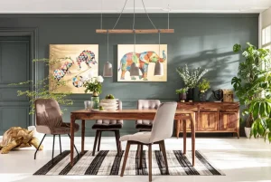 Olohuone>KARE Design Picture Touched Flower Elefant Elefantti Taulu 120x90cm