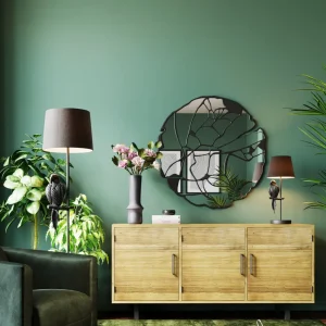 Peilit>KARE Design Pieces Seinäpeili, Matta Musta Ø100cm
