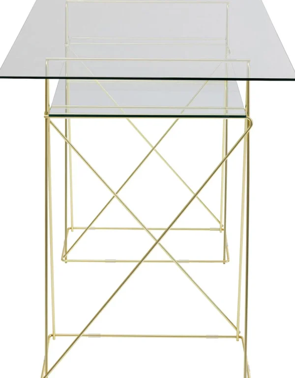 Työpöydät>KARE Design Polar Työpöytä Matta Messinki, 8mm Temperoitu Lasi
