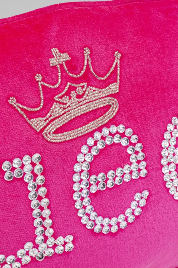 Sisustustyynyt | Olohuone>KARE Design Queen Helmikirjailtu Tyyny Pinkki 35x60 Cm