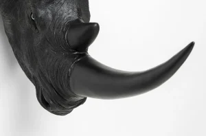 Seinäkoristeet>KARE Design Rhino Head Antique Seinäkoriste, Musta 22x43cm