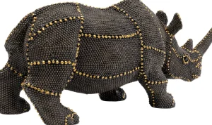 Koriste-Esineet>KARE Design Rhino Rivets Pearls Sarvikuono Koriste-esine 26cm