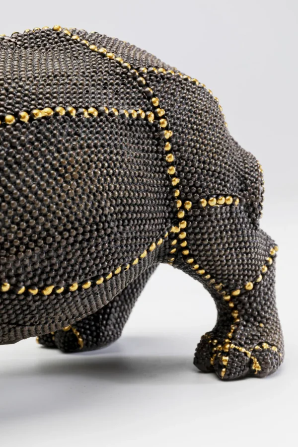 Koriste-Esineet>KARE Design Rhino Rivets Pearls Sarvikuono Koriste-esine 26cm