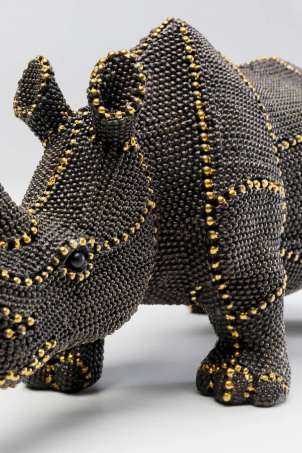 Koriste-Esineet>KARE Design Rhino Rivets Pearls Sarvikuono Koriste-esine 26cm