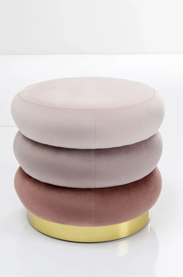 Rahit Ja Jakkarat>KARE Design Sandwich Mauve Rahi, Jakkara Ø45cm