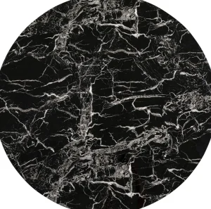 Pöydät>KARE Design Schickeria Marble Print Pyöreä Pöytälevy, Musta Ø110cm
